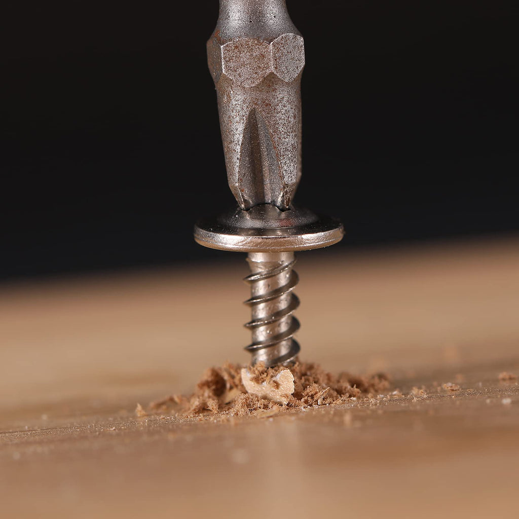 #8 x 5/8" Wood Screw 500Pcs 410 Stainless Steel Standard Thread Truss Head Fast Self Tapping by SG TZH