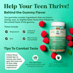 Teen Multivitamin Gummies 12-17 - Teen Boys & Girls Gummy Vitamins for Better Skin, Immune Strength, Mood & Energy Support - Teenage Girl & Boy Supplements with Zn, Mg, Vitamin A, C, D & E - 60 Ct