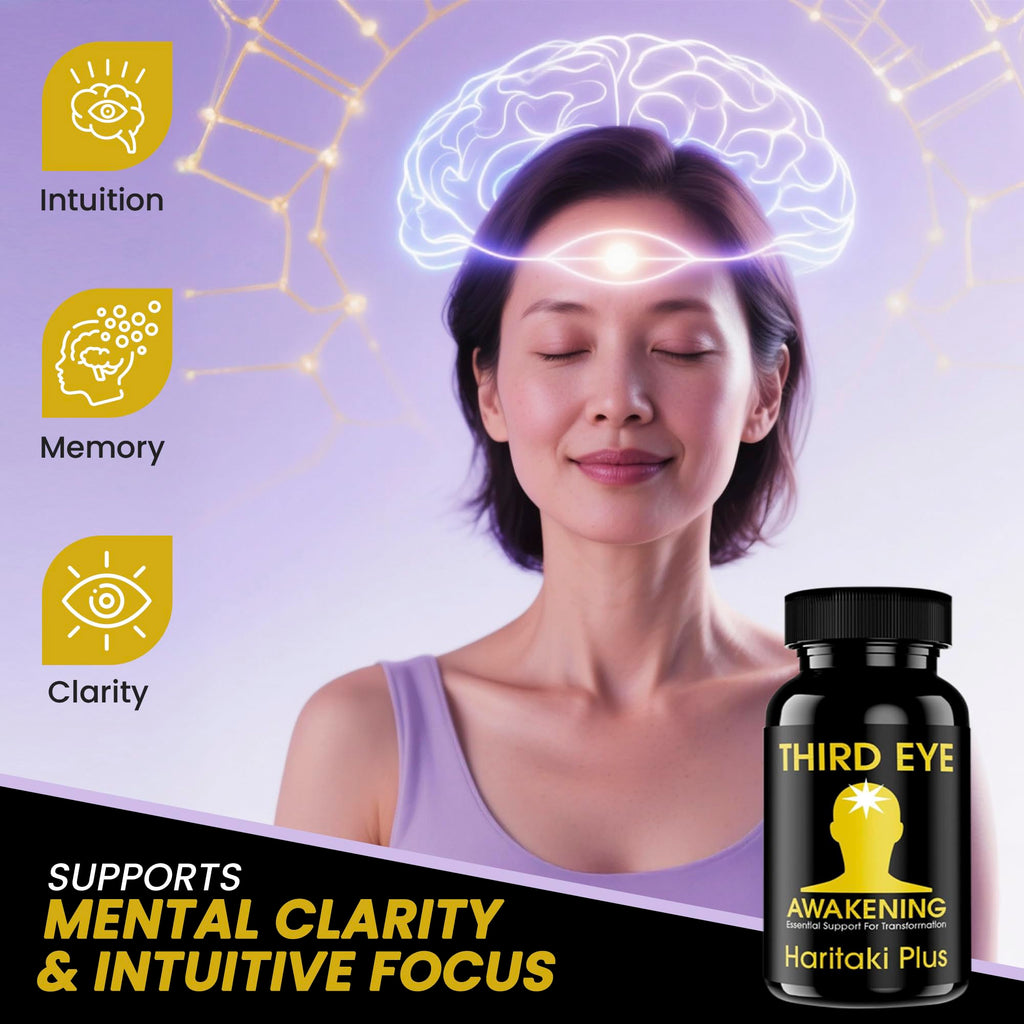 Kailash Herbals Third Eye Awakening – Organic Haritaki Capsules (Terminalia Chebula) – 650 mg – 100 Vegan Capsules – Ayurvedic Herbal Supplement