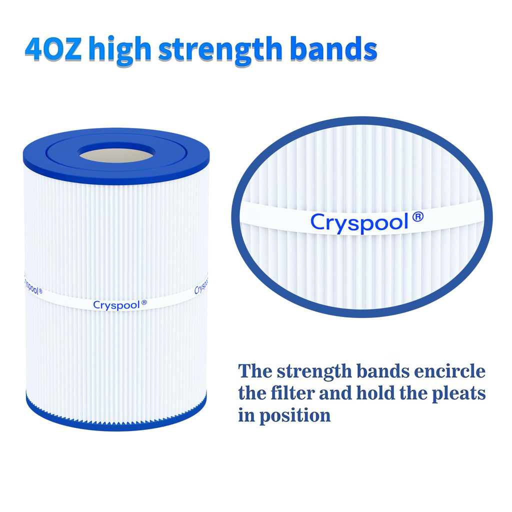 Cryspool® 07018 Filter Compatible with CX250RE, Star-Clear C250, PA25-4, PA25-4/M4, C-7626, FC-1230, 25 Sq. Ft Spa Filter Cartridge, 1 Pack