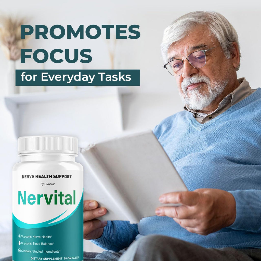 Nervital Capsules - Official Advanced Premium Formula Nerve Health Support, All Natural Nervital Supplement Vitamins for Overall Health & Wellness Reviews, 60 Capsules for 1 Month