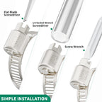 OURU 10PCS Hose Clamps Stainless Steel Adjustable 1-5/16"-2-1/4"(33-57mm)