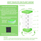 PHAIN 4-Tier Seed Sprouting Kit with Drain Holes and Drain Tray, Upgrade Stackable Microgreens Fresh Organic Bean Seed Sprouter Tray Ripple Soil-Free Sprouter Tray for Beans Alfalfa Seeds