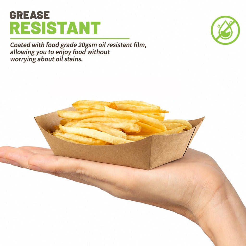 ZORRITA 100 Pack 1 Lb Small Paper Food Trays