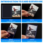 2000 Card Sleeves Top Loaders for Cards, 3" x 4" Hard Plastic Toploaders, Baseball Card Protectors, Trading Card Holder for Football Sports Cards (1000 Toploaders + 1000 Penny Sleeves)