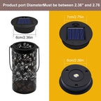 Solar Lights Replacement Top 2 Pack - 2.76 Inches Outdoor Replacement Solar Light Parts, LED Solar Lantern Light Lids, Waterproof Solar Lights Replacement Top Kit for Outdoor DIY Hanging Lanterns