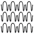 RUZUO 12PCS Chain Link Fence Hooks, Fence Hooks for Hanging Pool Poles,Nets,Brushes,Skimmers,Vacuum Hoses,Leaf Rakes etc, Hooks for Chain Link Fence, Chain Link Fence Hangers, Black