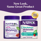 Natrol 10 mg Melatonin Gummies, Time Release Sleep Gummies for Adults, Minimize Wake Ups, Strawberry-Flavored, 55 Count, 55 Day Supply