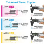 TICONN 120 Pcs Heat Shrink Wire Connectors, Marine Crimp Ring Terminal Kit