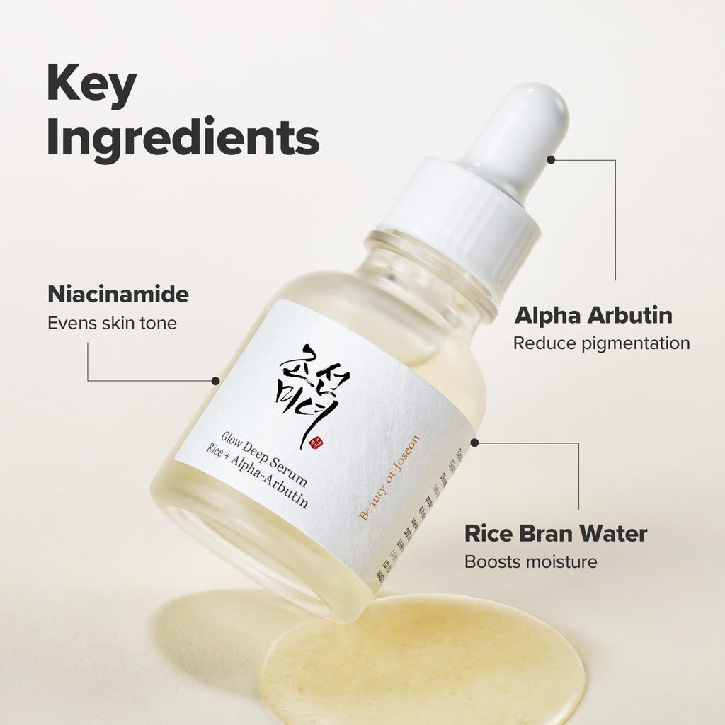 Beauty of Joseon Glow Deep Serum Rice Alpha-Arbutin for Uneven Dull Skin Tone, Daily Korean Skin Care for Men and Women 30ml, 1 fl.oz