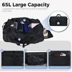 Fmeida 65L Duffle Bag Foldable Travel Duffel Bags for Men Women Travel Bag