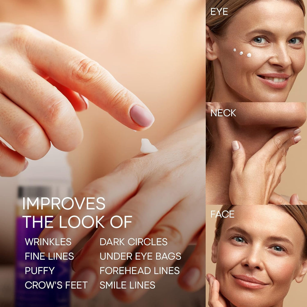 flysclean Rapid Face Lift - Instant Wrinkle Reduction Eye Cream, Instantly Reduce Appearance of Under-Eye Bags, Dark Circles, Wrinkles, Fine Lines & Crow's Feet Instantly - Advanced Formula 30g