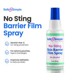 Safe n' Simple Skin Barrier Spray No-Sting - 2oz Bottle - Alcohol-Free Skin Prep Spray, Odor-Free Barrier Film for Ostomy Care, Stoma Skin Protection, Adhesive Prep for Medical Tapes and Dressings