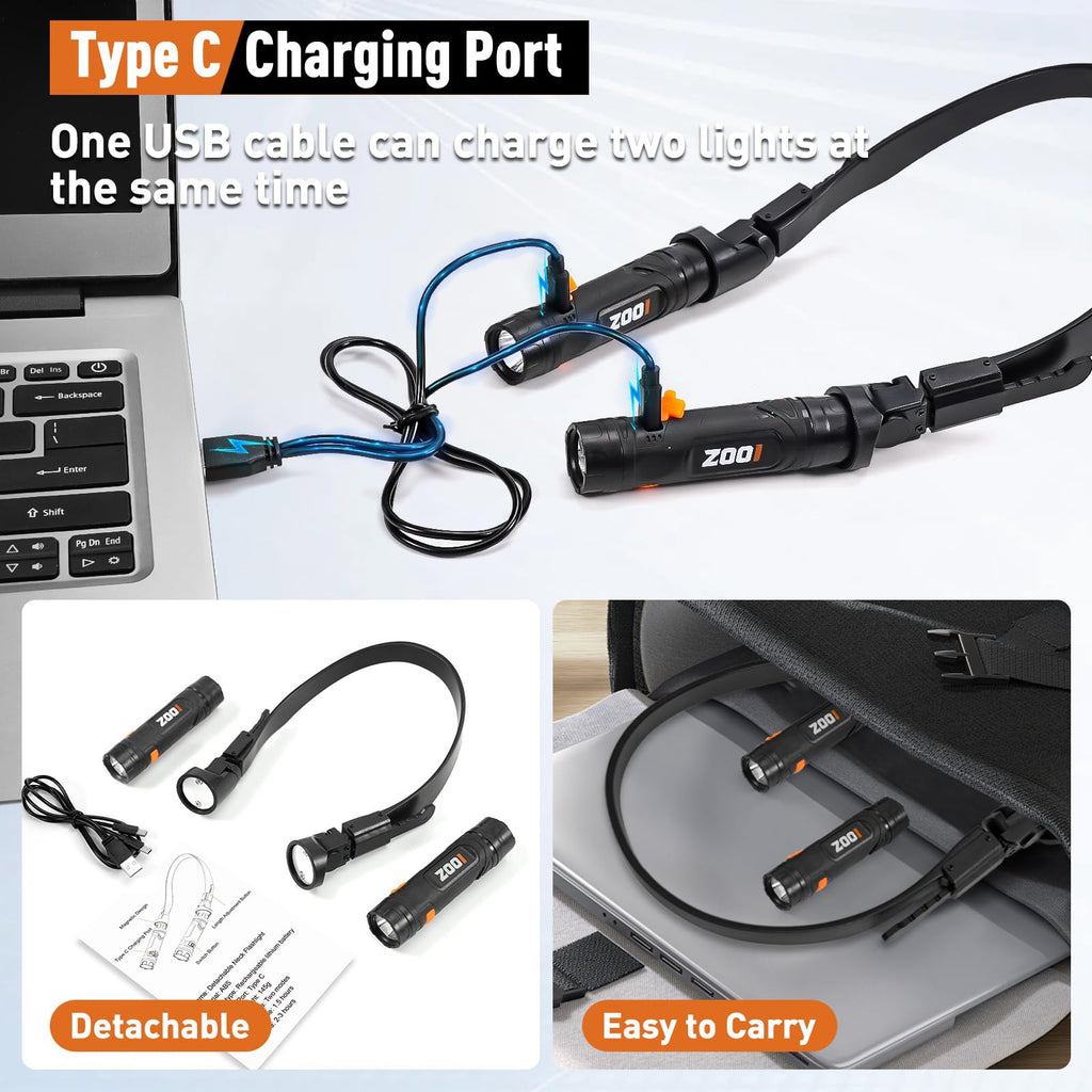 Stocking Stuffers for Men Adult Rechargeable Neck Work Light, Gifts for Men