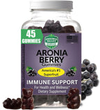 Akronia Valley Aronia Berry Gummies | 45 Vegetarian Gummies | Pack of 1 | Immune Support, for Health and Wellness, Delicious Aronia Flavor