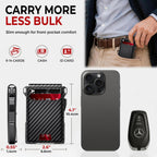 Wallet for Men, Mens Minimalist Wallet 14 Cards, Slim Compact RFID Wallet