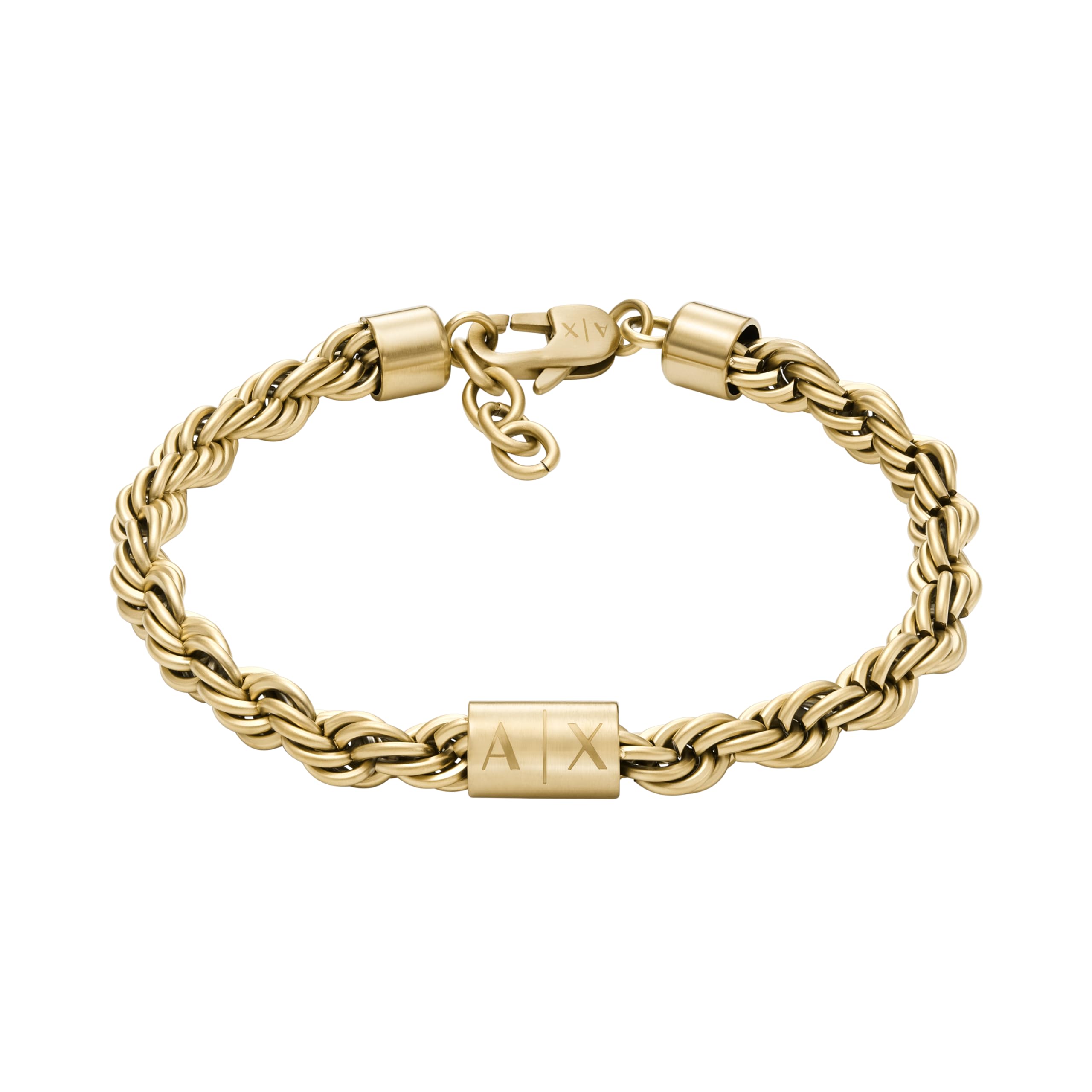 Armani Exchange Men's Gold-Tone Stainless Steel Chain Bracelet (Model: AXG0124710)