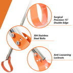 CKLT 63-Inch Weed Remover Tool with 15° Sharp Spring Steel Blade