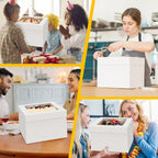 WINKIO Cake Boxes 12 inch, Cake Carrier Holder, Storage Transport Container