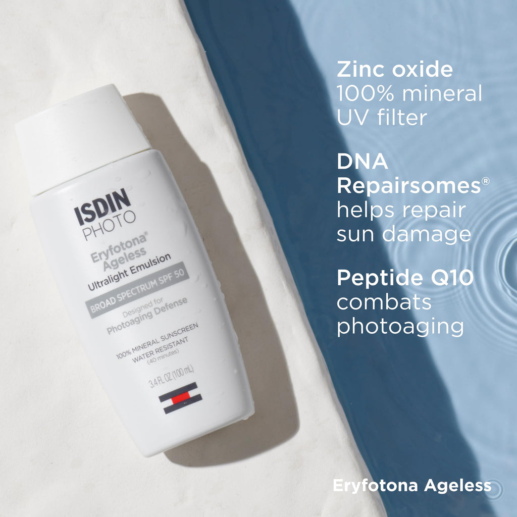 ISDIN Eryfotona Ageless Sunscreen Zinc Oxide and 100% Mineral Tinted Sunscreen SPF 50