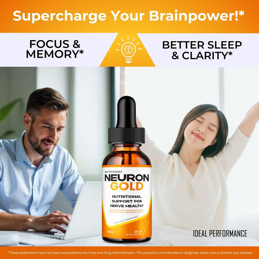 Neuron Gold Drops, Premium Neuron Gold for Neuropathy & Nerve Health Support Supplement Droppers - Maximum Strength, All Natural Ingredients, NeuronGold for Overall Health & Wellness Reviews (5 Pack)