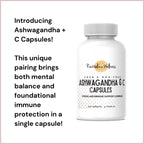 Revitalize Wellness Ashwagandha + Vitamin C Capsules | Stress and Immune Support Complex | with 550 mg Ashwagandha and 200 mg Vitamin C per Serving | 30 Servings