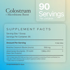 Prime Powders Colostrum Powder | Grass-Fed Bovine Colostrum with Akkermansia Probiotic 1B AFU | Microbiome & Gut Support | High IgG Advanced Formula | 90 Servings