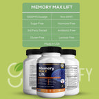 GREENVIFY Memory MAX Lift Brain Support Supplement, Nootropic Cognitive Focus Formula, 60 Capsules