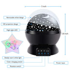 RICTLY Night Light for Kids, Kids Night Light Nebula 360 Degree Rotation - 4 LED Bulbs 12 Light Color Star Projector Changing with USB Cable, Romantic Gifts for Men Women Children