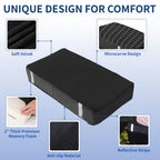HuCPAPxi Knee Scooter Pad Cover with 2'' Removable Highly Resilient Comfort Memory Foam Cushion - Knee Walker Accessory for Roller - Universal Fit Most Models