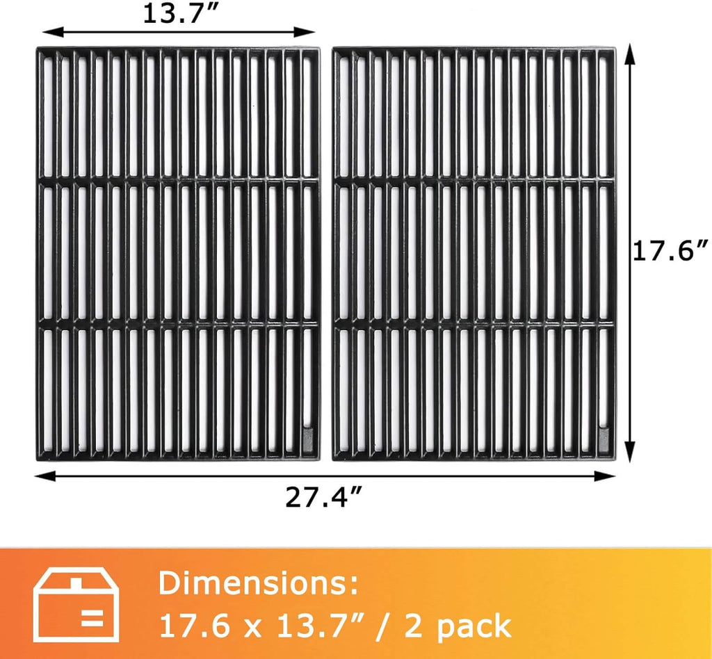 GRISUN Grill Grates for Masterbuilt Gravity Series 1050 Grills, Heavy Duty Cast Iron Grill Grids for Masterbuilt 1050 Digital Charcoal Grill + Smoker, 2 PCS