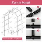 Thickened Tube Garden Arch Trellis - Metal Garden Arbor for Climbing Plants