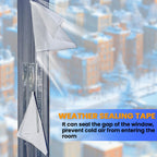 Transparent Window Weather Sealing Tape 3 Inch x 33 FT Clear Window Insulation Sealing Tape No Residue Sealing Film Tape