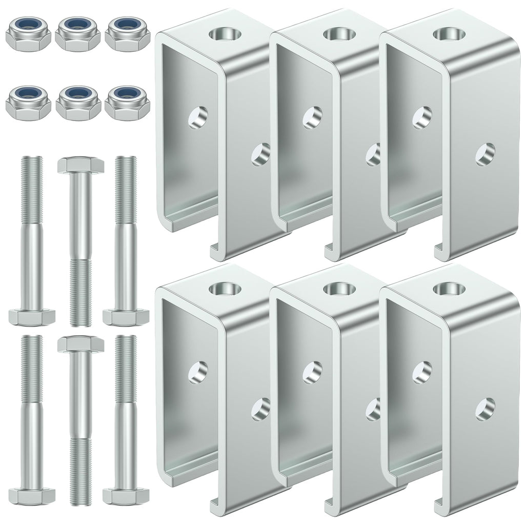 SKTREX Channel Trolley Track Hanger Bracket for UNISTRUT Strut Channel, 1-5/8 Intermediate Support Hange Bracket for All 1-5/8" Channel Trolley Track (6)