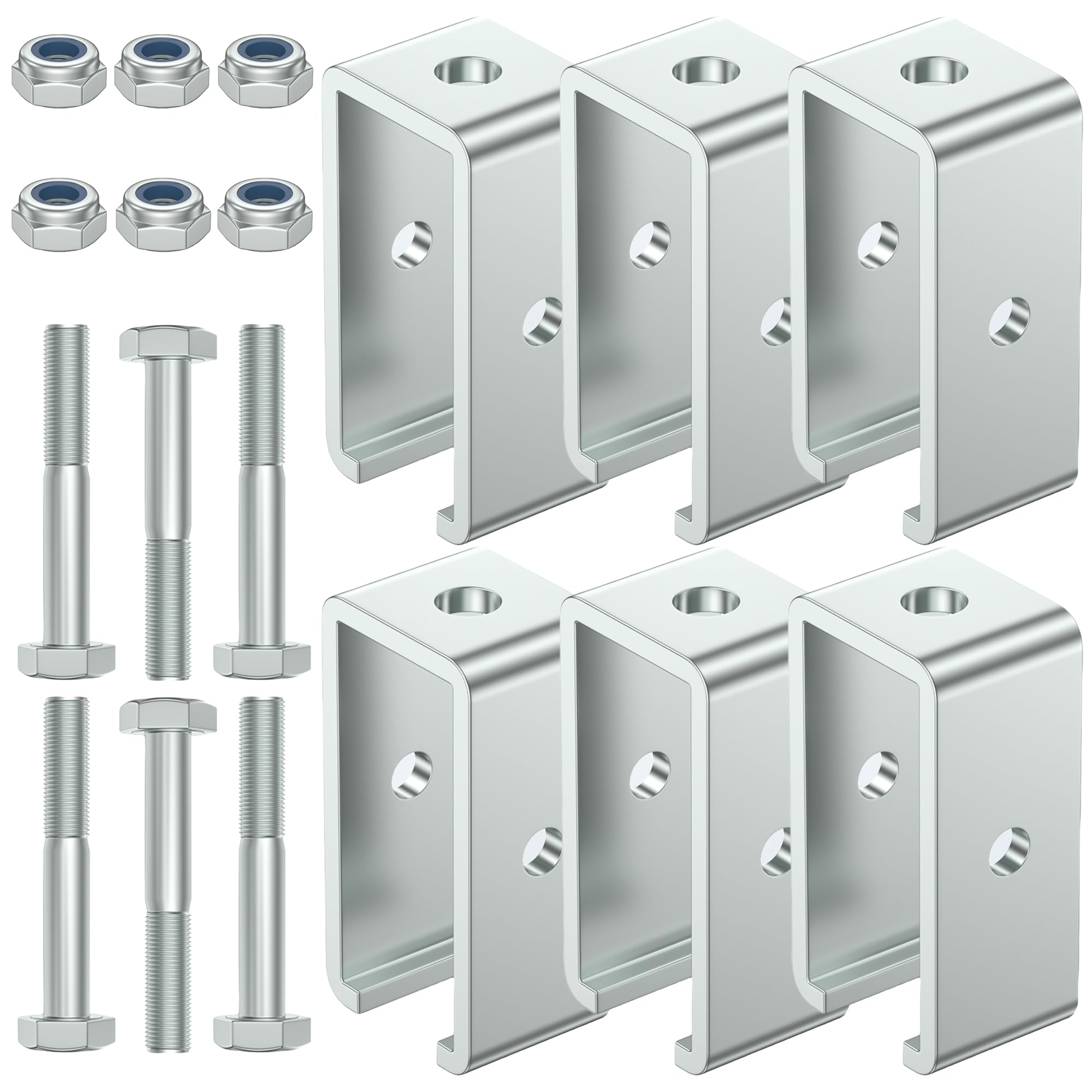SKTREX Channel Trolley Track Hanger Bracket for UNISTRUT Strut Channel, 1-5/8 Intermediate Support Hange Bracket for All 1-5/8" Channel Trolley Track (6)
