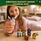 Nativity Advent Calendar 2026 for Kids, 24-Day Christmas Building Block Set