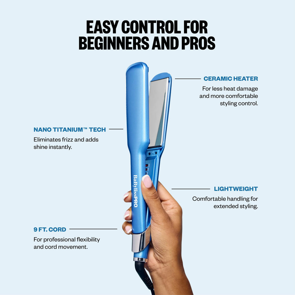 BaBylissPRO The Ultra Sleek Flat Iron, Nano Titanium, 1.5"