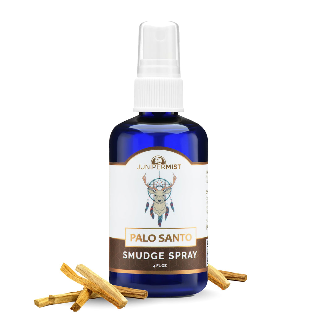 Palo Santo & Sage Smudge Spray (114ml), Palo Santo Essential Oil Spray for Cleansing Negative Energy, Spiritual Room Spray, Smokeless Smudge Spray, Aura Cleansing & Protection UK