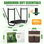 seasky Foldable Garden Kneeler and Seat, Anti-Tipping Gardening Bench Widened Thick Soft Kneeling Pad, Heavy Duty Gardening Stool with Tool Bag,Gardening Gift for Women