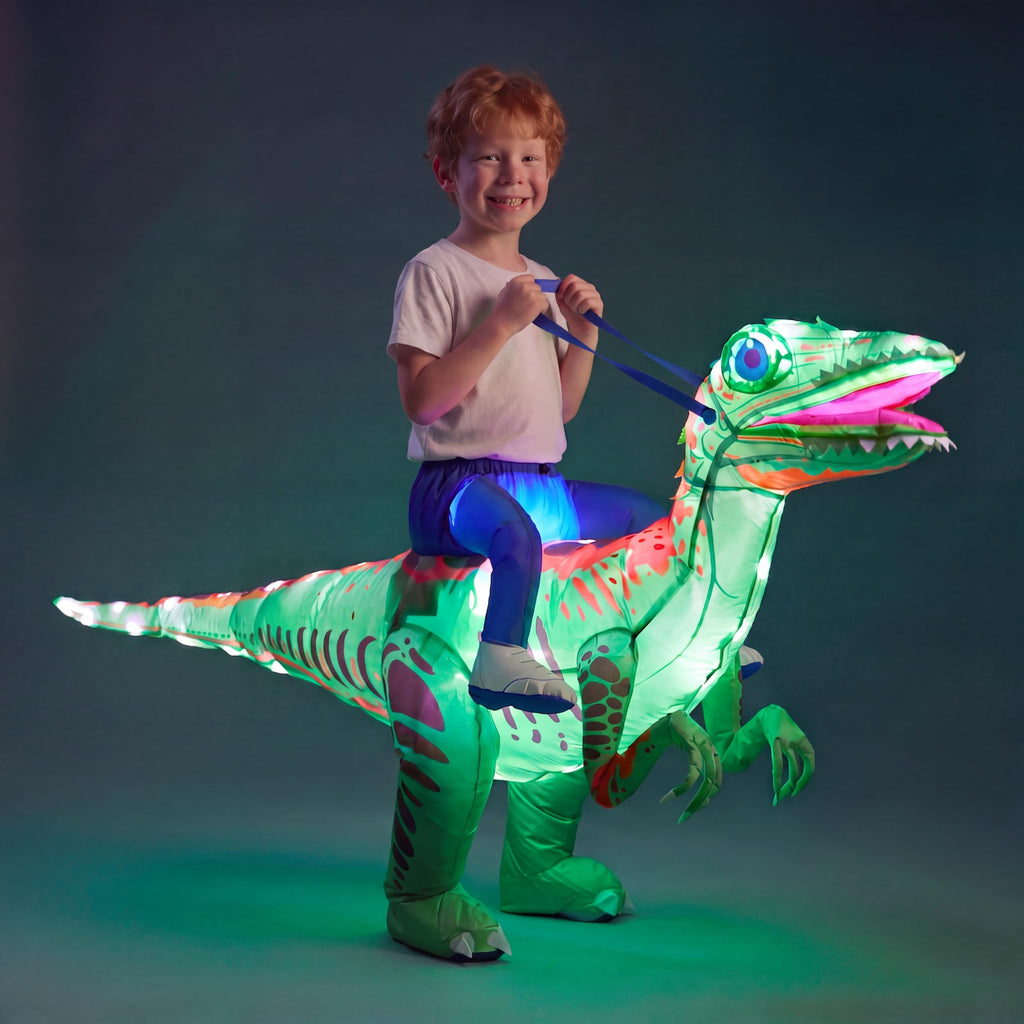 Minetom Halloween Light-Up Inflatable Dinosaur Costume For Kids,Toddler