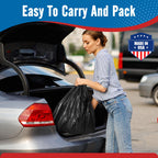 Fuxury 500 Count Plastic Grocery Shopping T-shirt Bags Black with Handles
