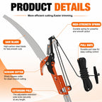 LAANPOLE 26FT Reach Tree Trimmer, Manual Pole Saw with 5-20FT Extension Pole, Tree Pruner Extendable for High Tree Branch Trimming Pruning Cutting