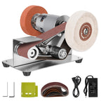 Mini Belt Sander, 7 Adjustable Speed Electric Knife Sharpener, 15 Degree Belt Grinder, Power Belt Sander for Metal Working