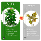 JarryStart Grow Lights for Indoor Plants with Timer, 192 LEDs 42W Vertical Full Spectrum Grow Light 65 Inch Standing Grow Lights 3 Light Modes 5-Level Dimmable Wide Coverage