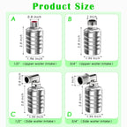 Auto Water Level Control Float Valve 1/2" 3/4" - 304 Stainless Steel, No Pump Needed for Water Tanks, Fish Ponds, Livestock Troughs, Hydroponics, Pool(2 Pack Short)