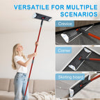 Mop Replacement Pads for Ocedar H2prO Flat Mop System, Mop Handle Mop Refills for O-Cedar H2pro Flat Mop System, Include 4 Pack Mop Pads and 4-Section Mop Handle for Ocedar H2 Pro Mop