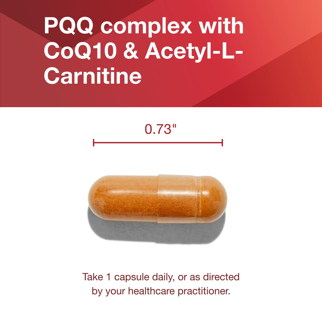 PROTOCOL FOR LIFE BALANCE PQQ Complex - Mitochondrial Health - with CoQ10 & L Carnitine - B Vitamin - Supplement for Energy - 30 Veg Caps