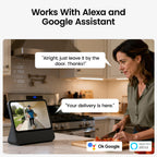 AOSU Wireless Doorbell Camera, 170° Ultra Wide Viewing Angle, Intelligent Parcel Detection, 90 Days Battery Life, 2.4G WiFi Supported, 2K QHD Video Doorbell Compatible with Alexa and Google Assistant