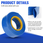 HOMNUTS Pool Backwash Hose 2 IN x 100 FT Blue Pool Pipes with Two Stainless Steel Clamps for Swimming Pool, Garden, Water Transfer