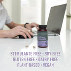 Ashwagandha, Rhodiola, Reishi & 5-HTP for Stress-Free Focus Active Focus & Balance Capsules Caffeine-Free Nootropic for Calm Energy & Mental Clarity, Mood & Immune Support 60 Vegan Capsules